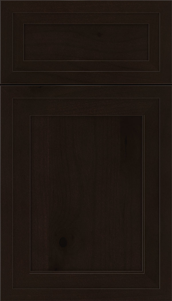 Asher 5pc Alder flat panel cabinet door in Espresso