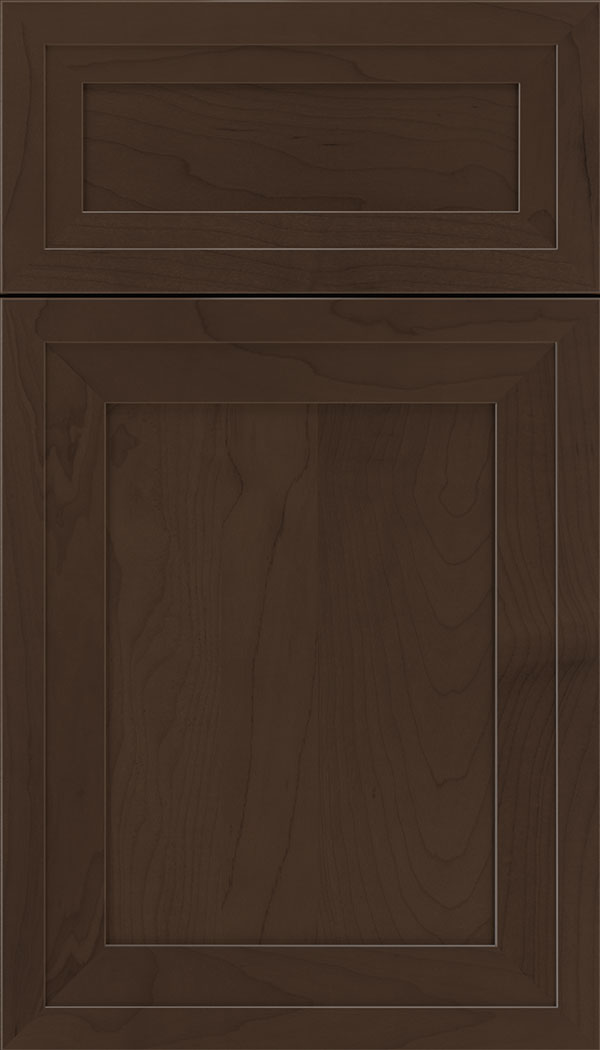 Asher 5pc Maple flat panel cabinet door in Cappuccino