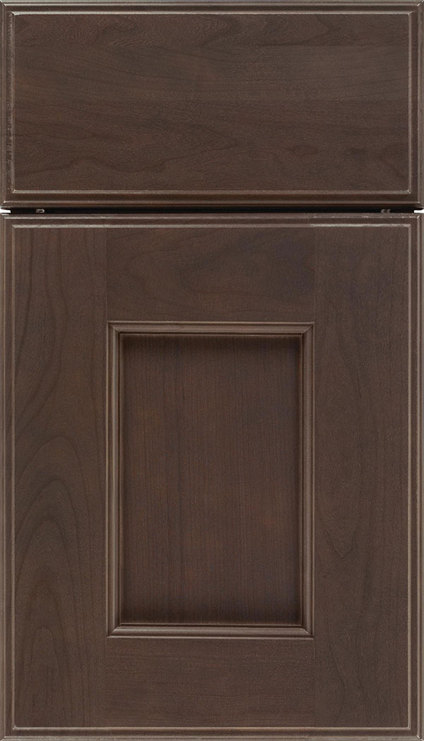 Berkeley Cherry flat panel cabinet door in Thunder