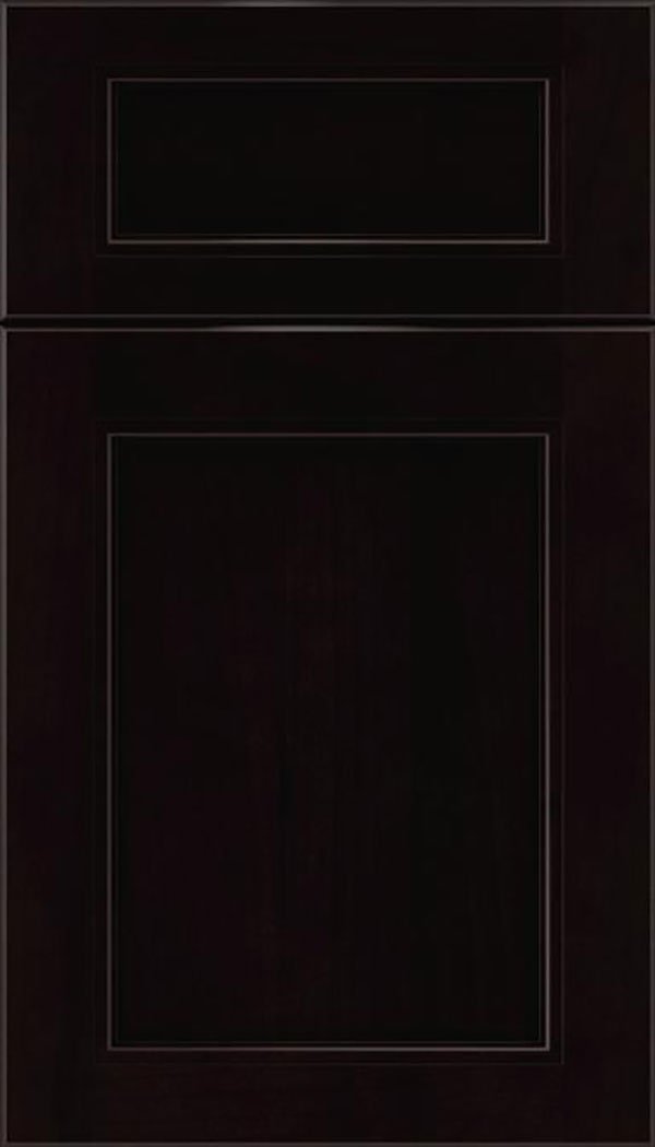 Templeton 5pc Alder recessed panel cabinet door in Espresso