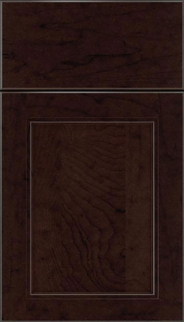 Templeton Maple recessed panel cabinet door in Espresso