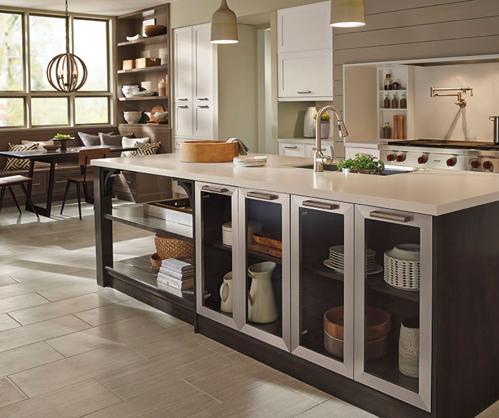 Casual open kitchen design by Kitchen Craft Cabinetry