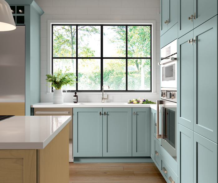 Watery Blue Scandi Inspired Kitchen Cabinets