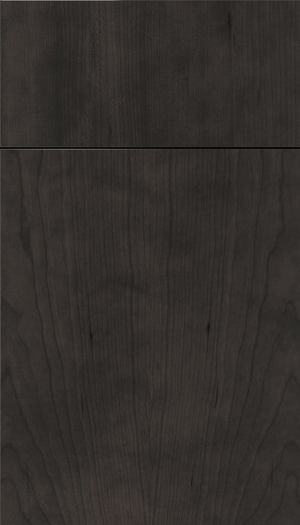 Lockhart Cherry slab cabinet door in Charcoal