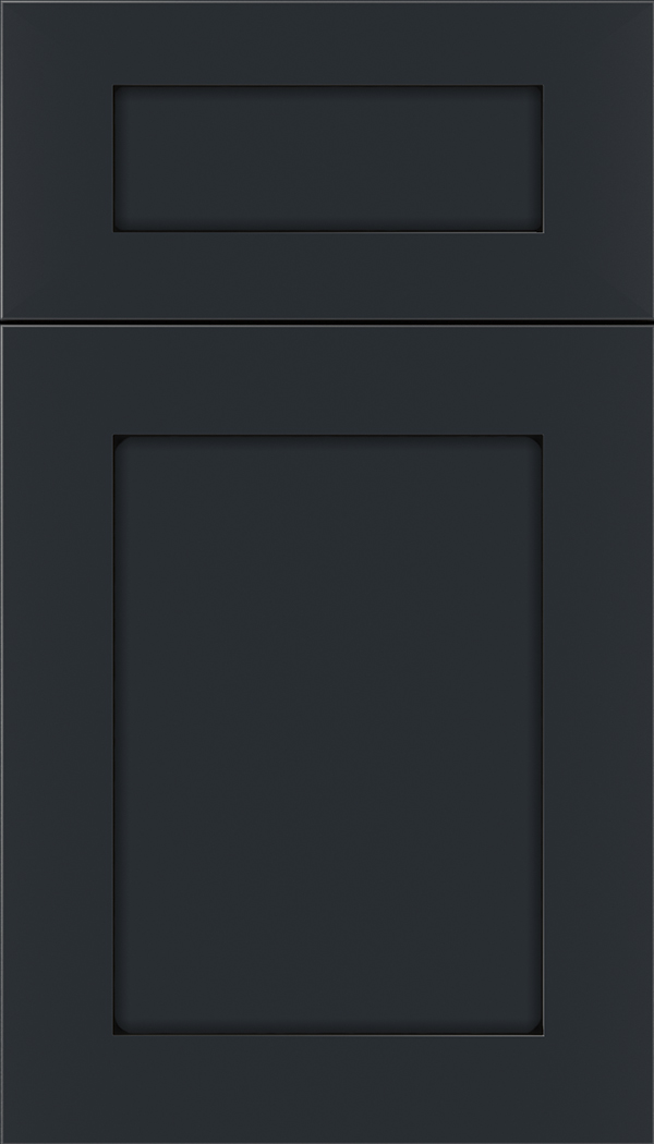Plymouth 5pc Maple shaker cabinet door in Gunmetal Blue with Black glaze