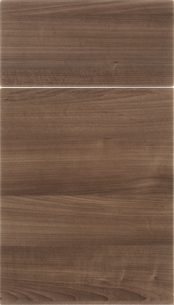 Soho Horizontal Thermofoil cabinet door in Warm Walnut