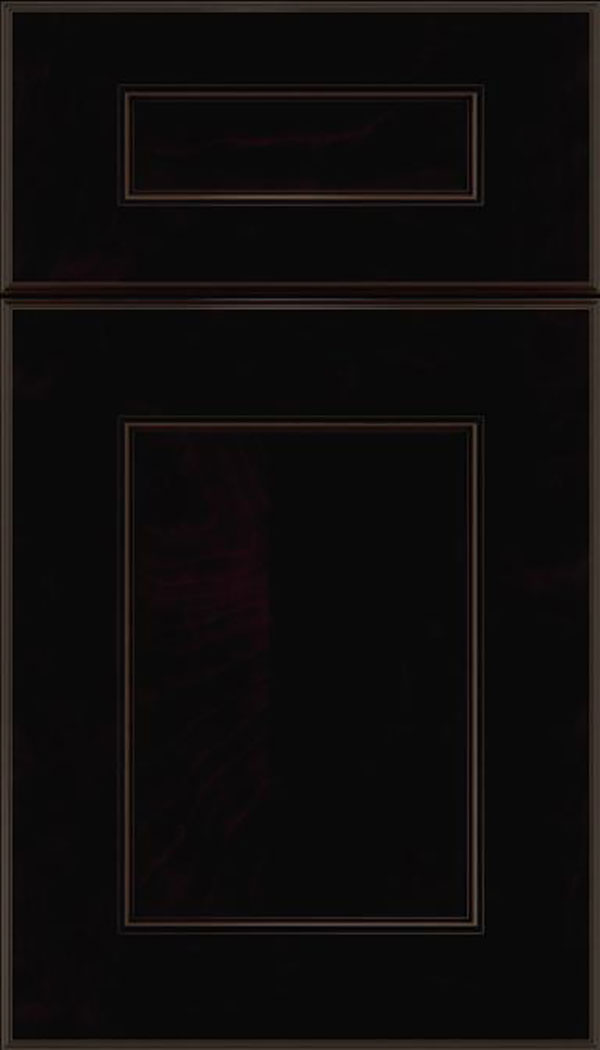 Tamarind 5pc Maple shaker cabinet door in Espresso with Black glaze