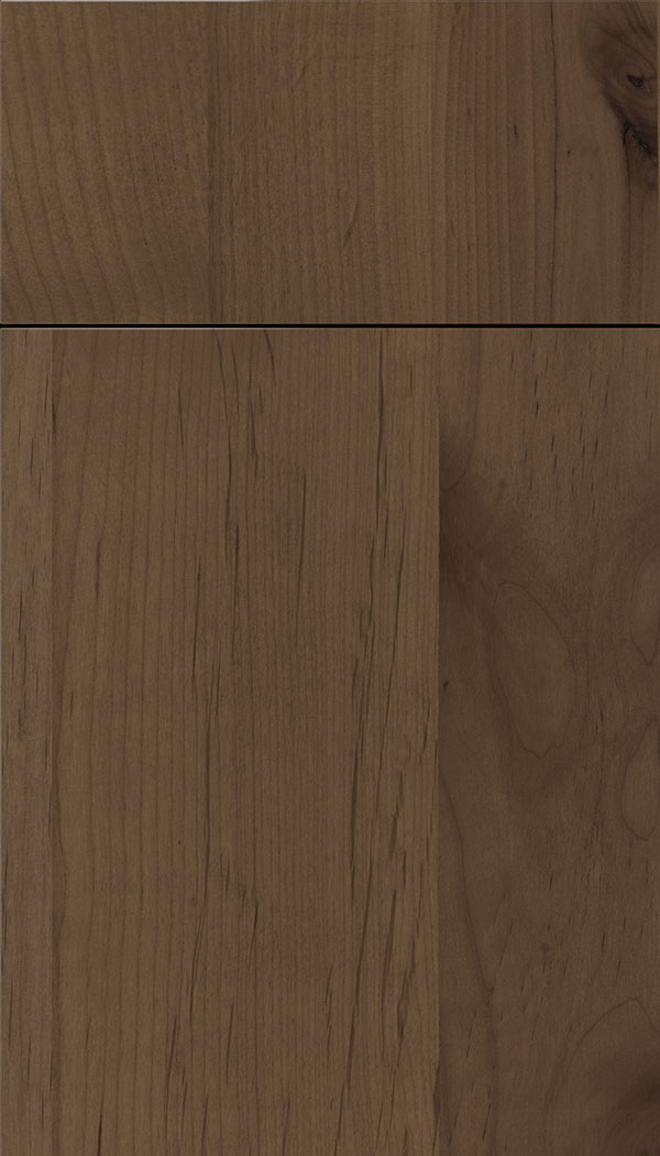 Lockhart Alder slab cabinet door in Toffee