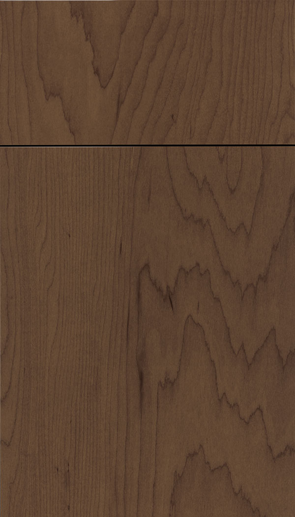 Lockhart Maple slab cabinet door in Toffee