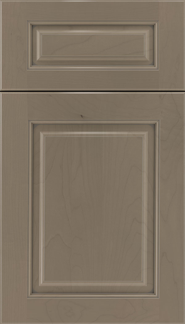 Marquis 5pc Maple raised panel cabinet door in Winter with Pewter glaze