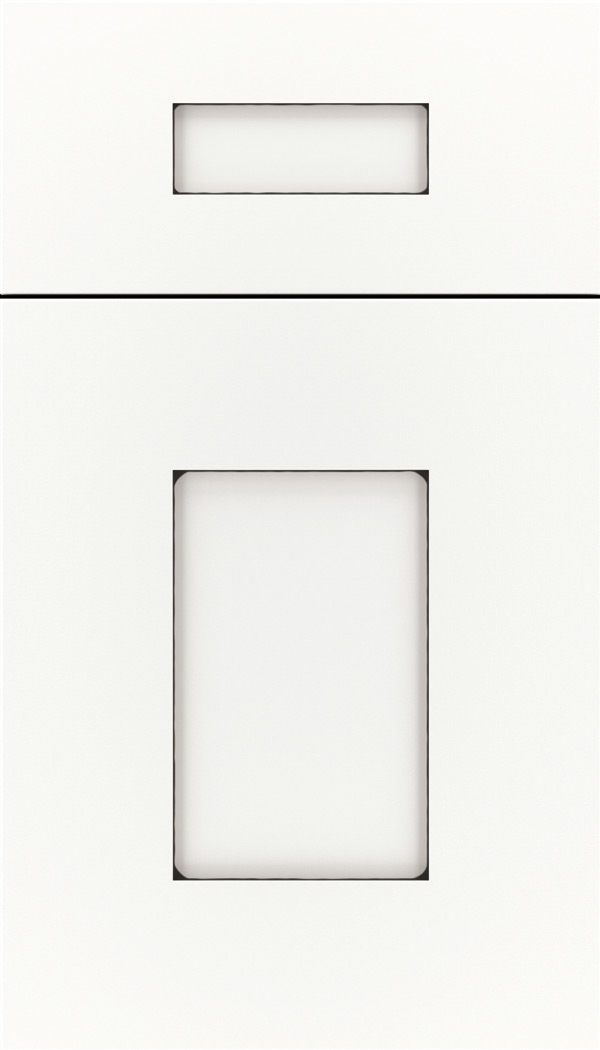 Newhaven 5pc MDF cabinet door in Whitecap with Black glaze