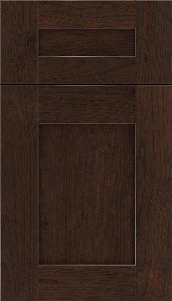 Pearson 5pc Cherry flat panel cabinet door in Cappuccino
