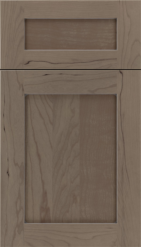 Plymouth 5pc Cherry shaker cabinet door in Winter with Pewter glaze