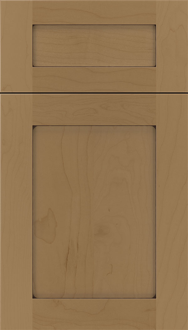 Plymouth 5pc Maple shaker cabinet door in Tuscan with Mocha glaze
