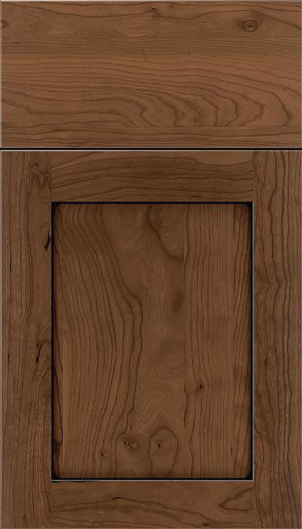 Salem Cherry shaker cabinet door in Toffee with Black glaze