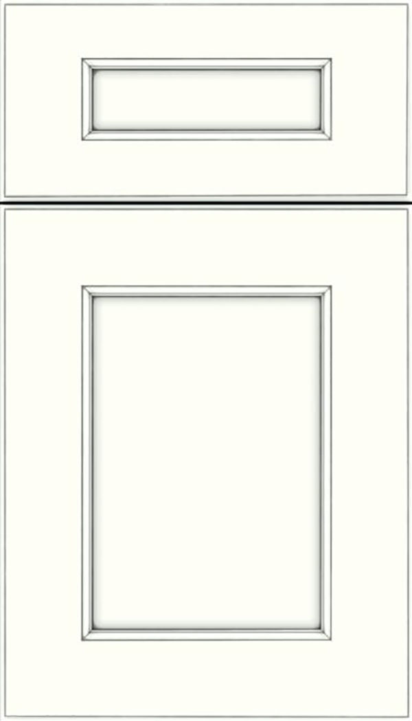 Tamarind 5pc Maple shaker cabinet door in Alabaster with Pewter glaze