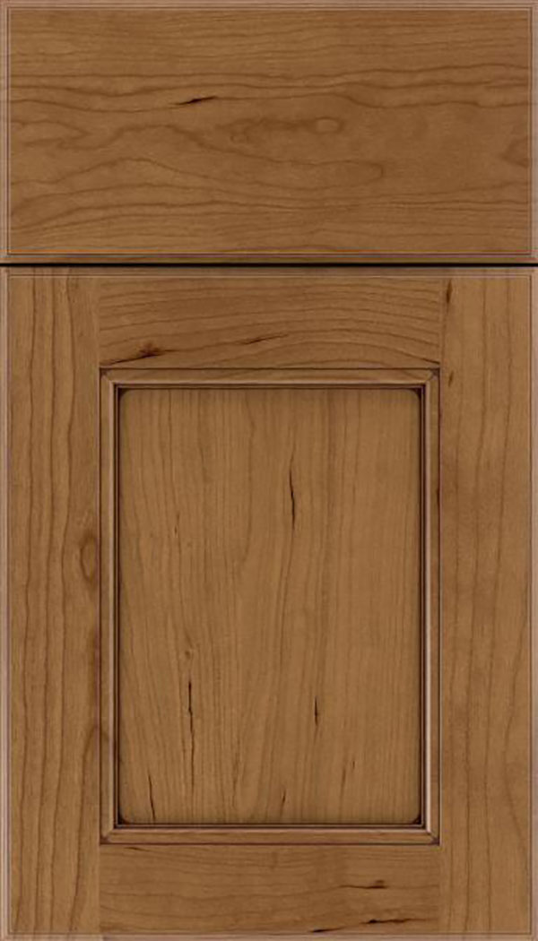 Tamarind Cherry shaker cabinet door in Tuscan with Mocha glaze