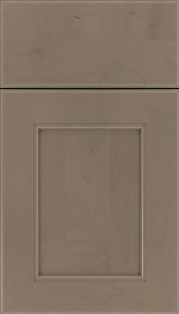 Tamarind Maple shaker cabinet door in Winter with Pewter glaze